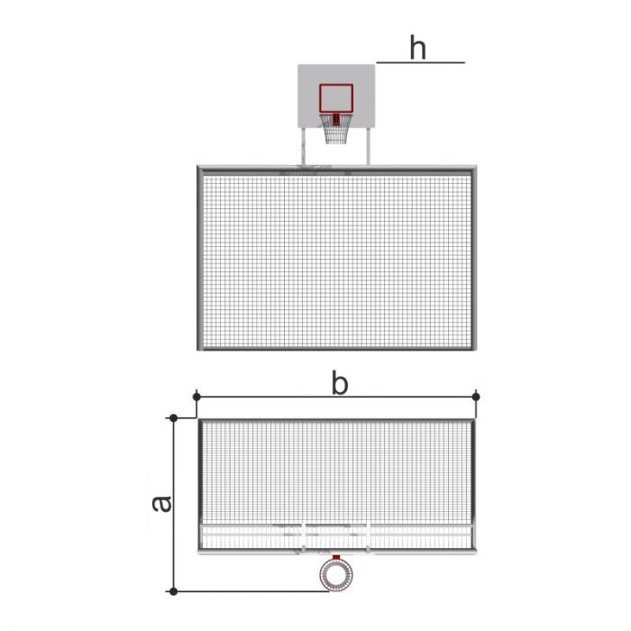 Ворота с баскетбольным щитом Romana 203.10.00 (сетка в комплекте)